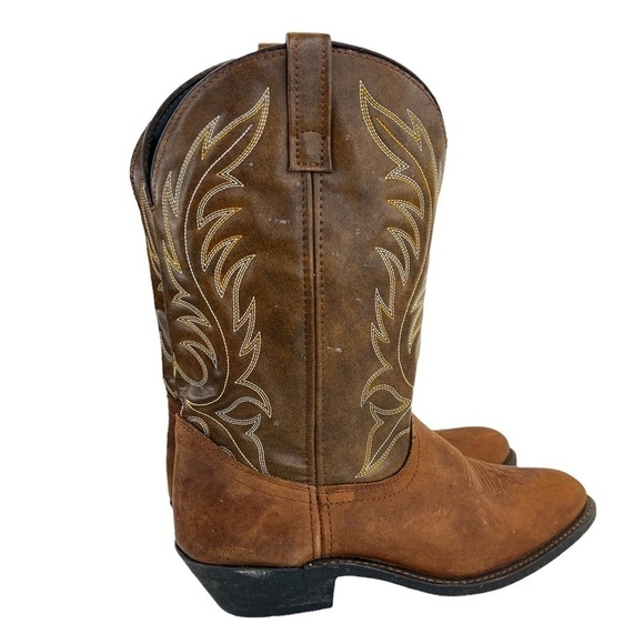 Laredo Women’s Kadi Brown Leather Western Cowboy Boots - Picture 7 of 16
